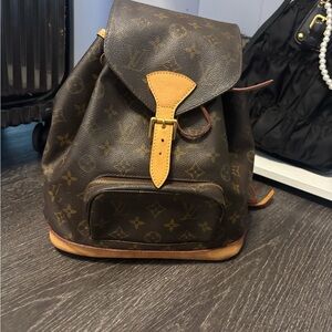 Louis Vuitton Brown and Tan Backpack